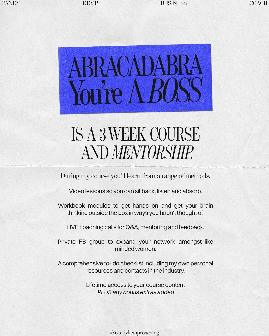 ABRACADABRA, you're a boss